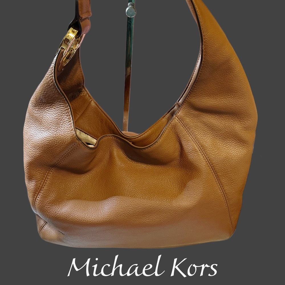 Michael Kors Tan Leather Bag with Gold Accent